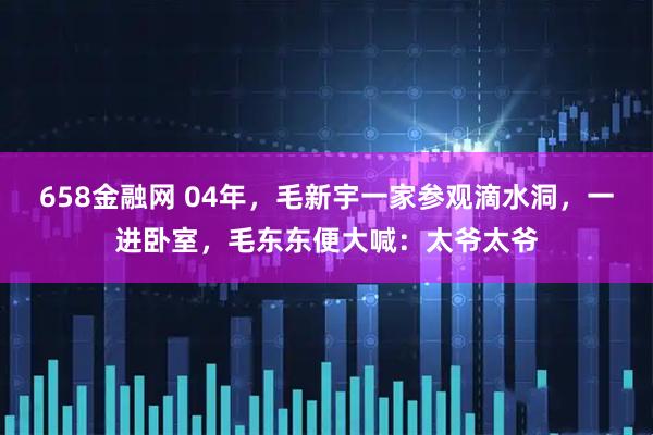 658金融网 04年，毛新宇一家参观滴水洞，一进卧室，毛东东便大喊：太爷太爷